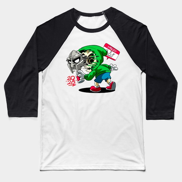 Grinning bonehead Baseball T-Shirt by CazzyShop